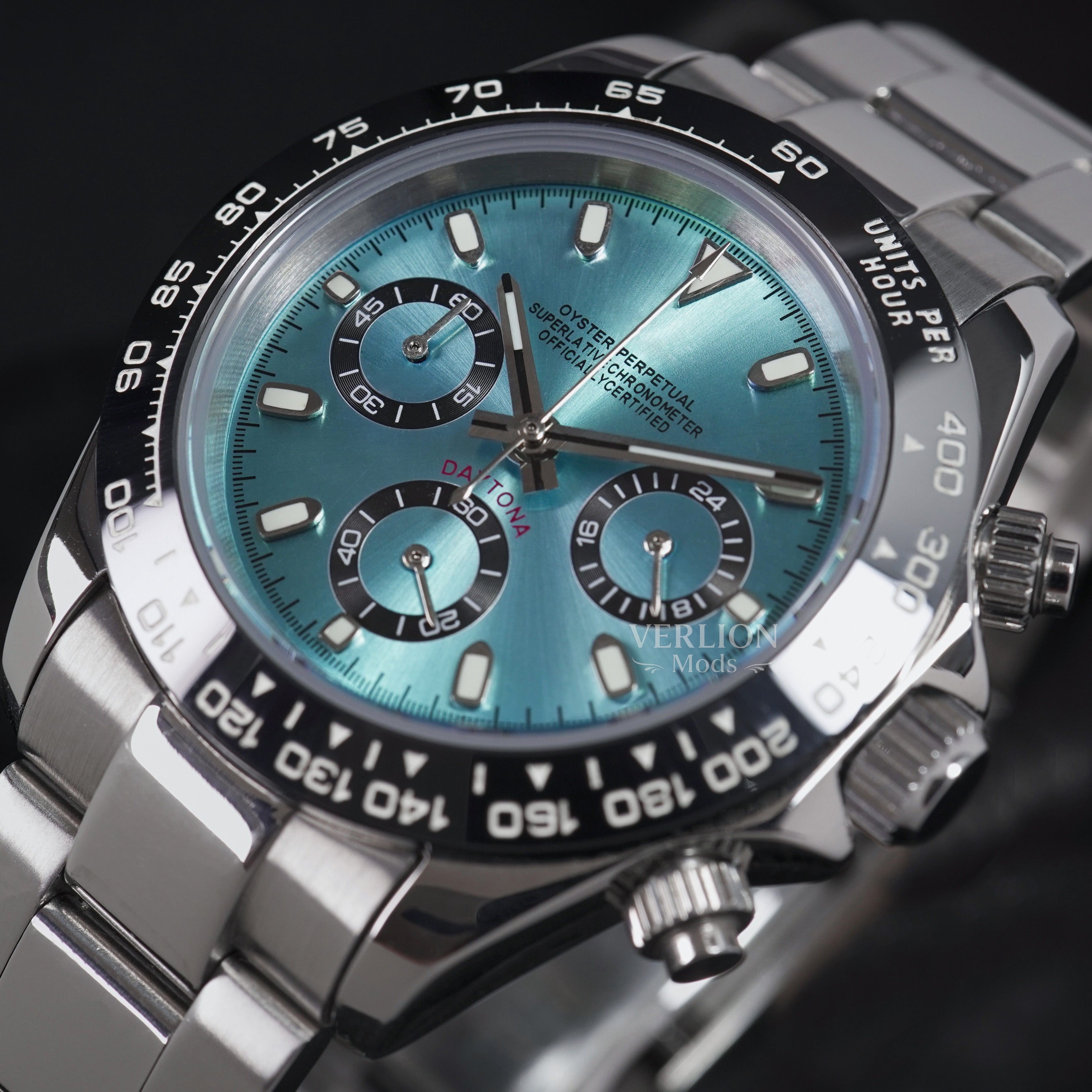 Eisblauer Rennchrono 40