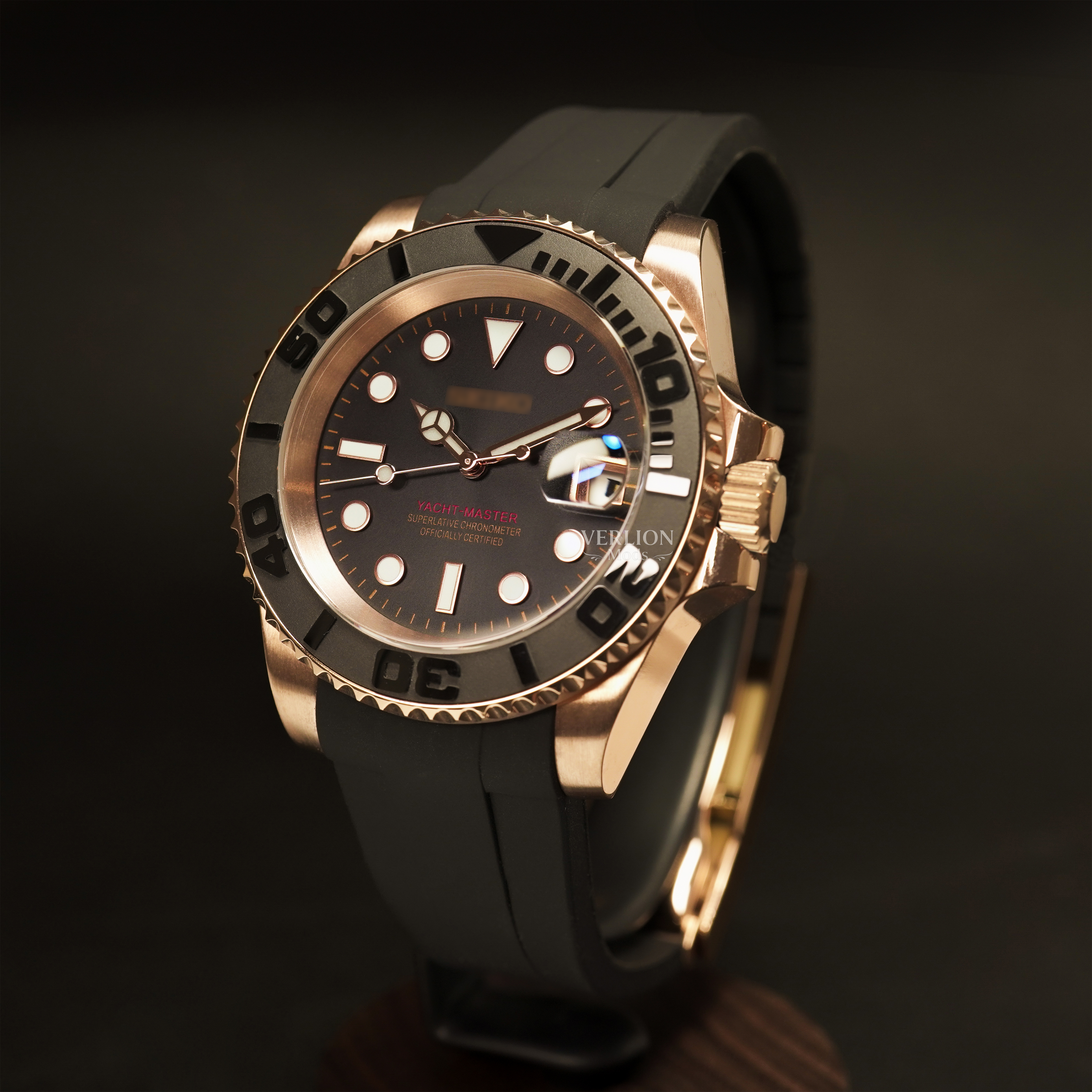Yacht Master V2 Or rose noir