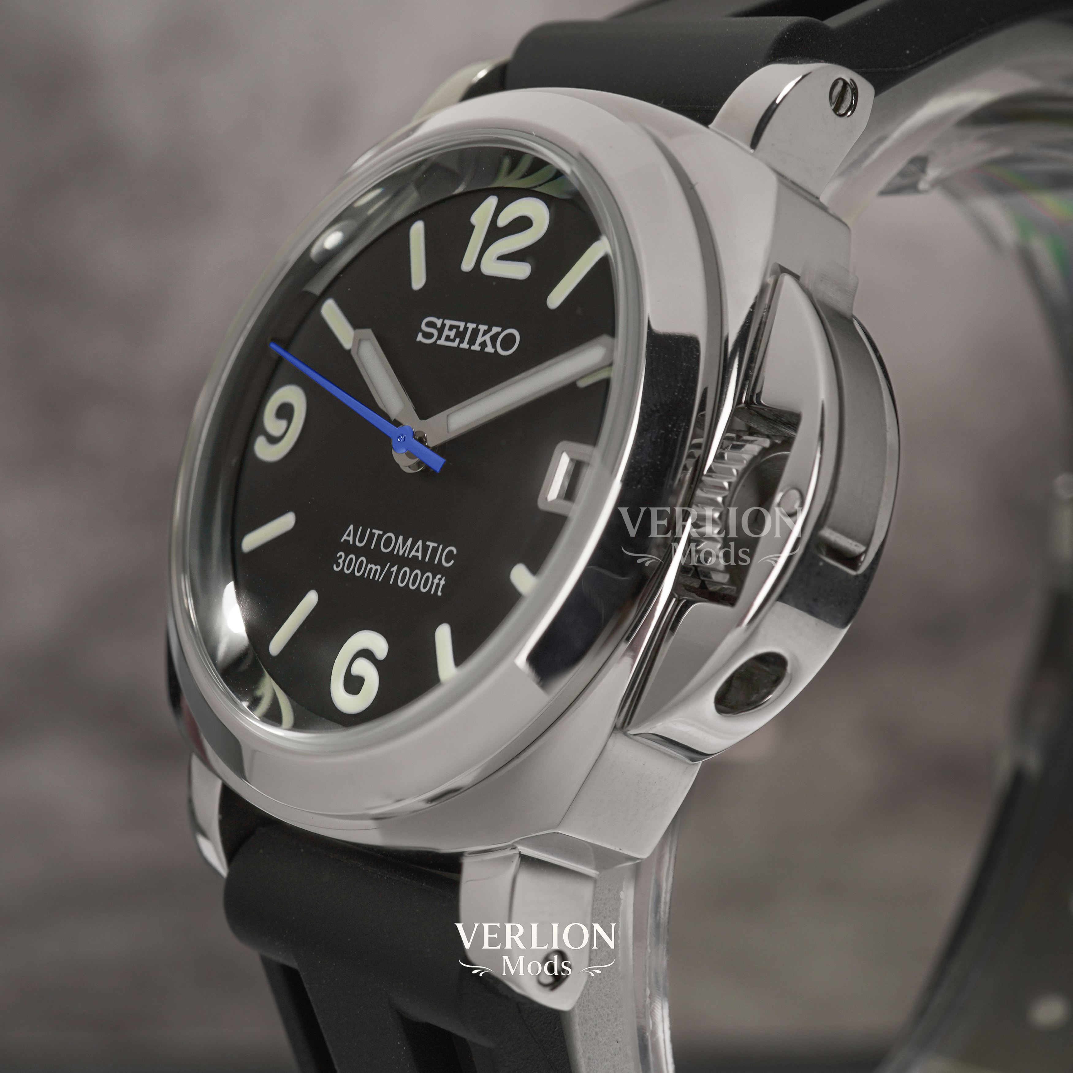 Black Panerai ( Blue hands ) - Mod Watch