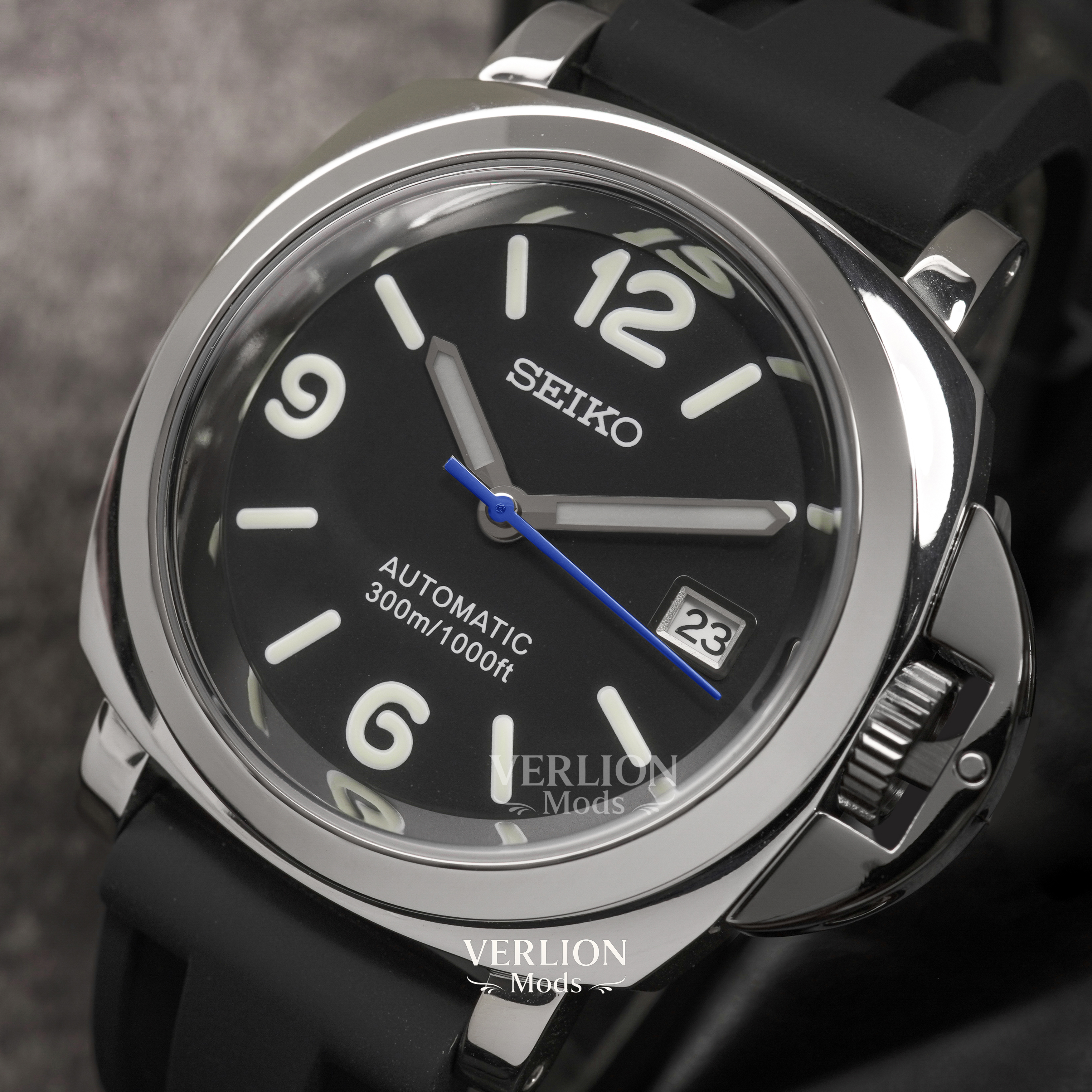 Black Panerai ( Blue hands ) - Mod Watch