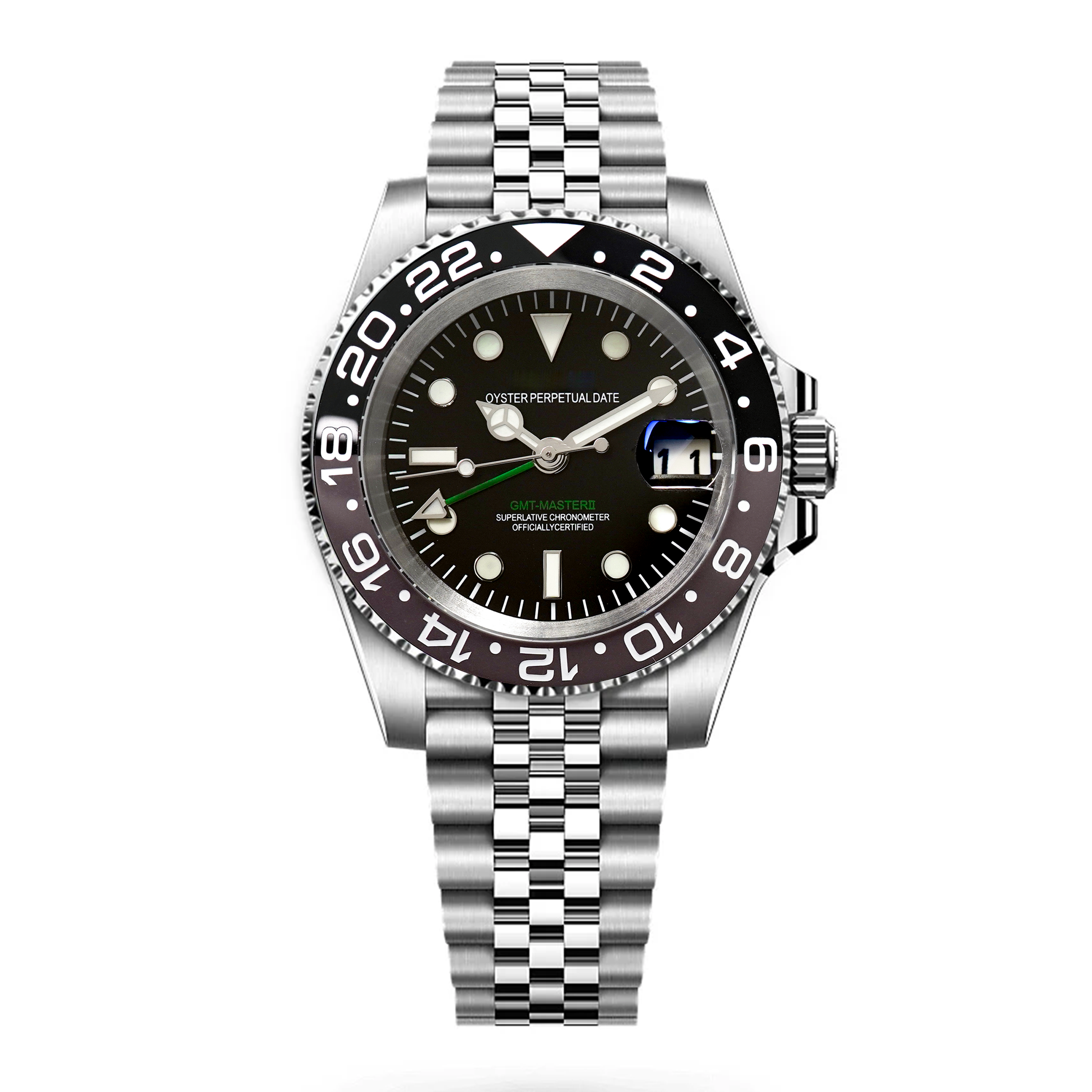 Midnight Blue Traveler GMT 40 automatic watch