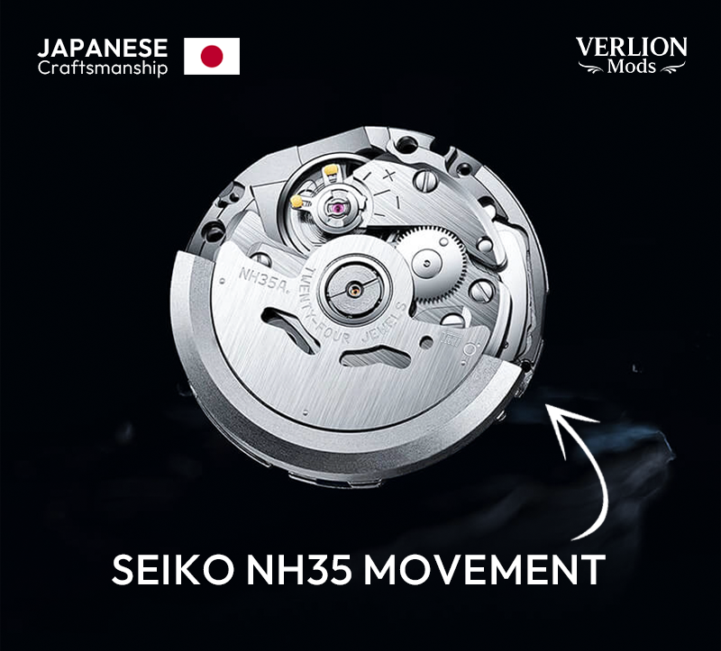 Seiko Mod - Black Submariner – Mod Watch - Verlion Mods