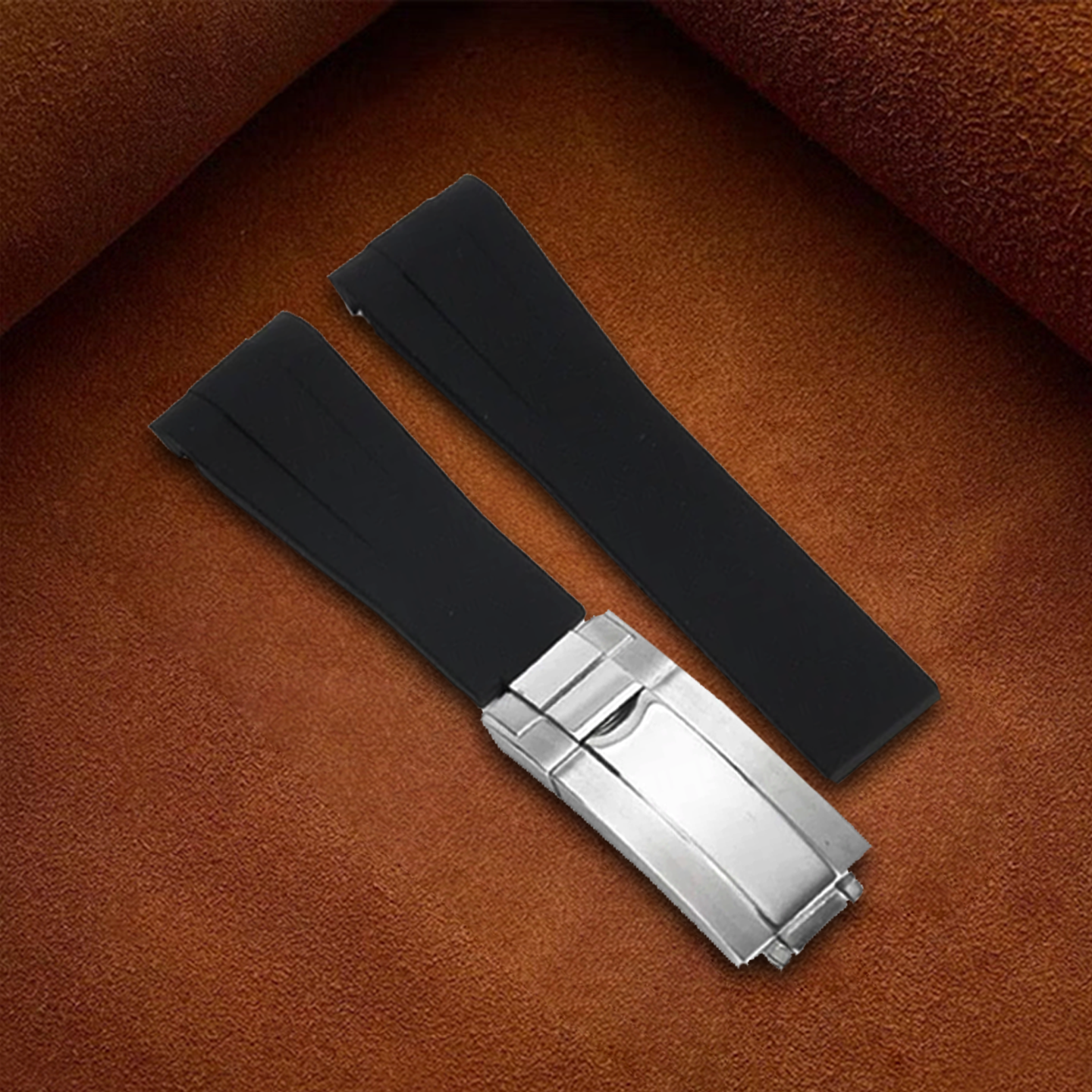 Bracelet en caoutchouc noir–Durable et confortable pour le sport ou les loisirs.