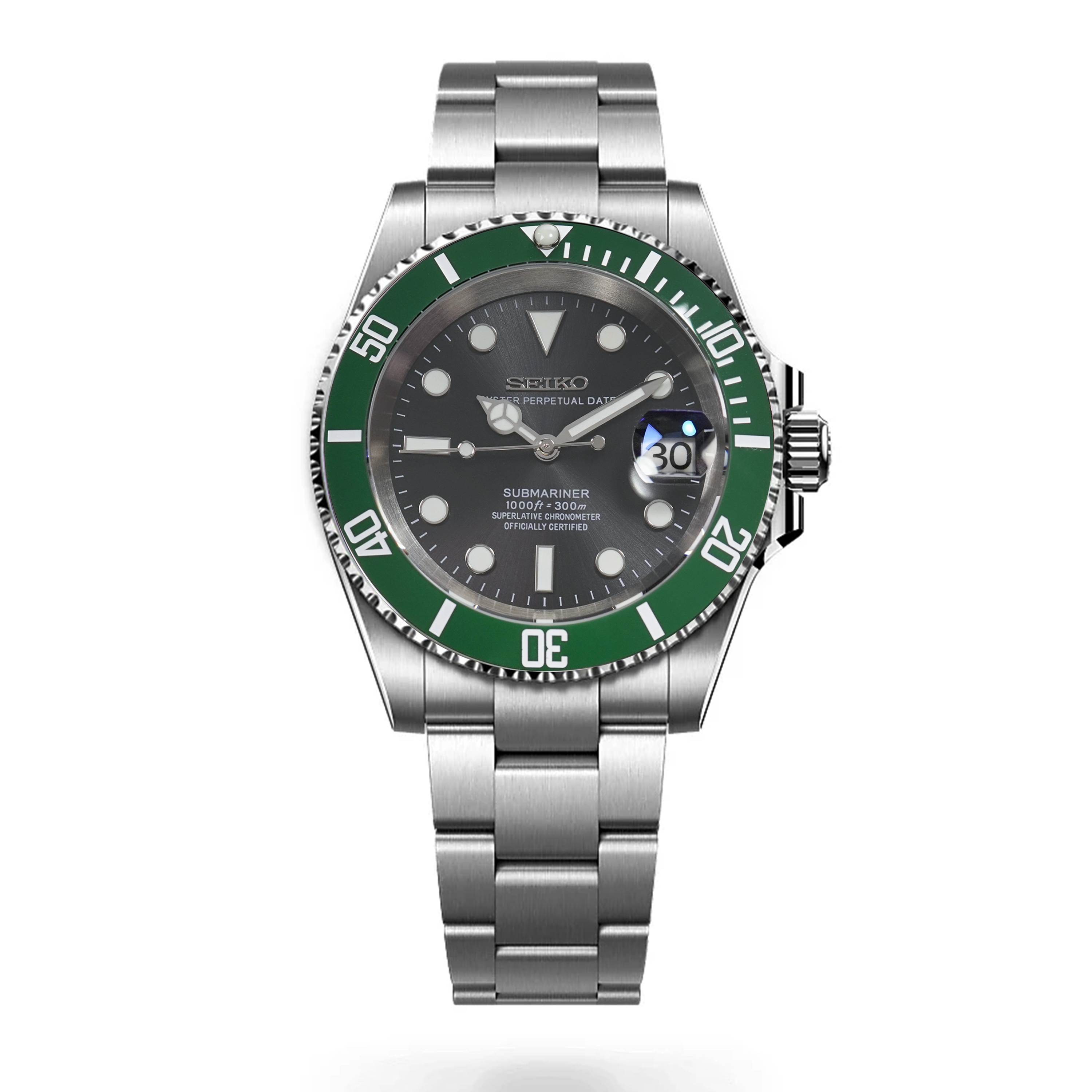 Sous-marinier Kermit vert–Montre Mod