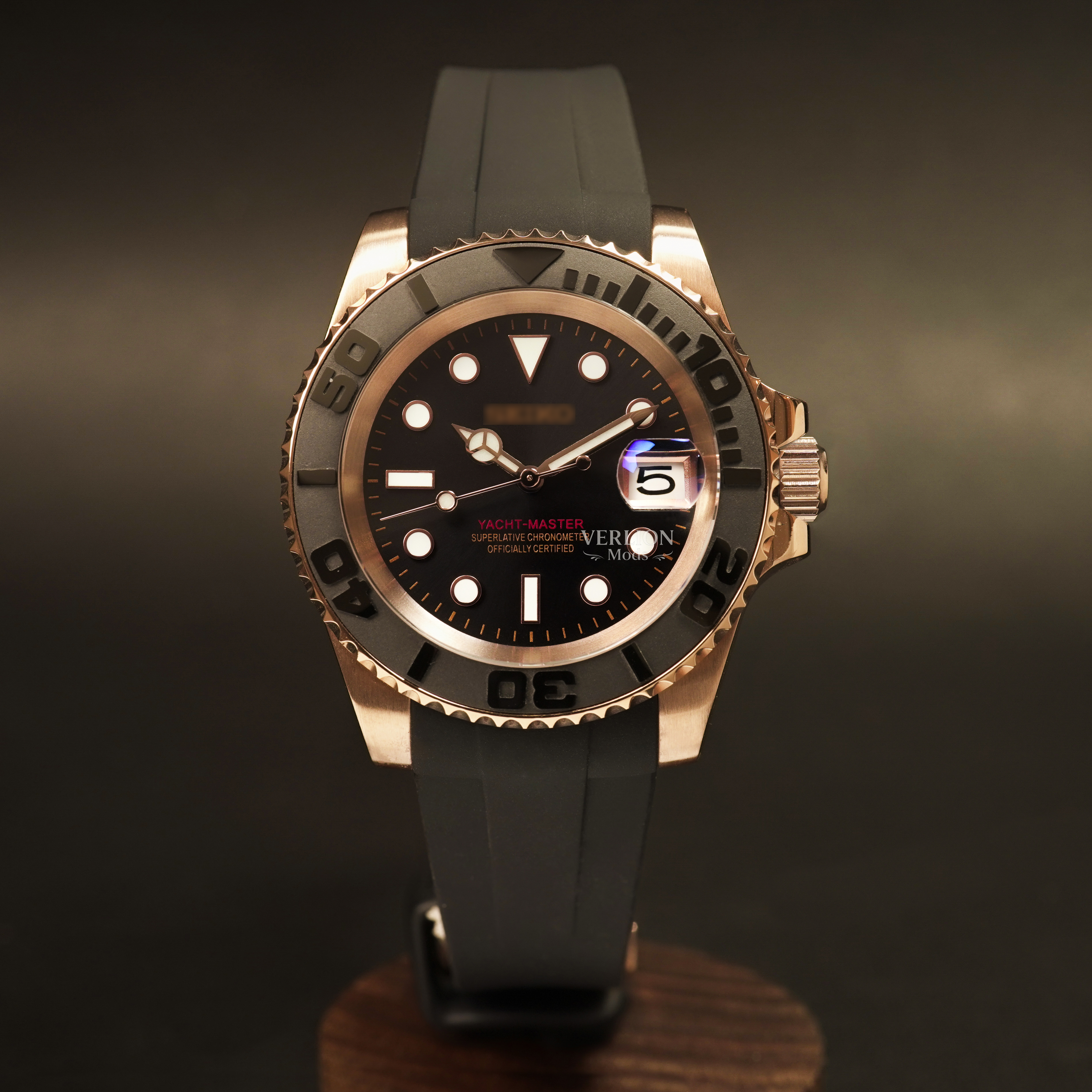 Yacht Master V2 Or rose noir