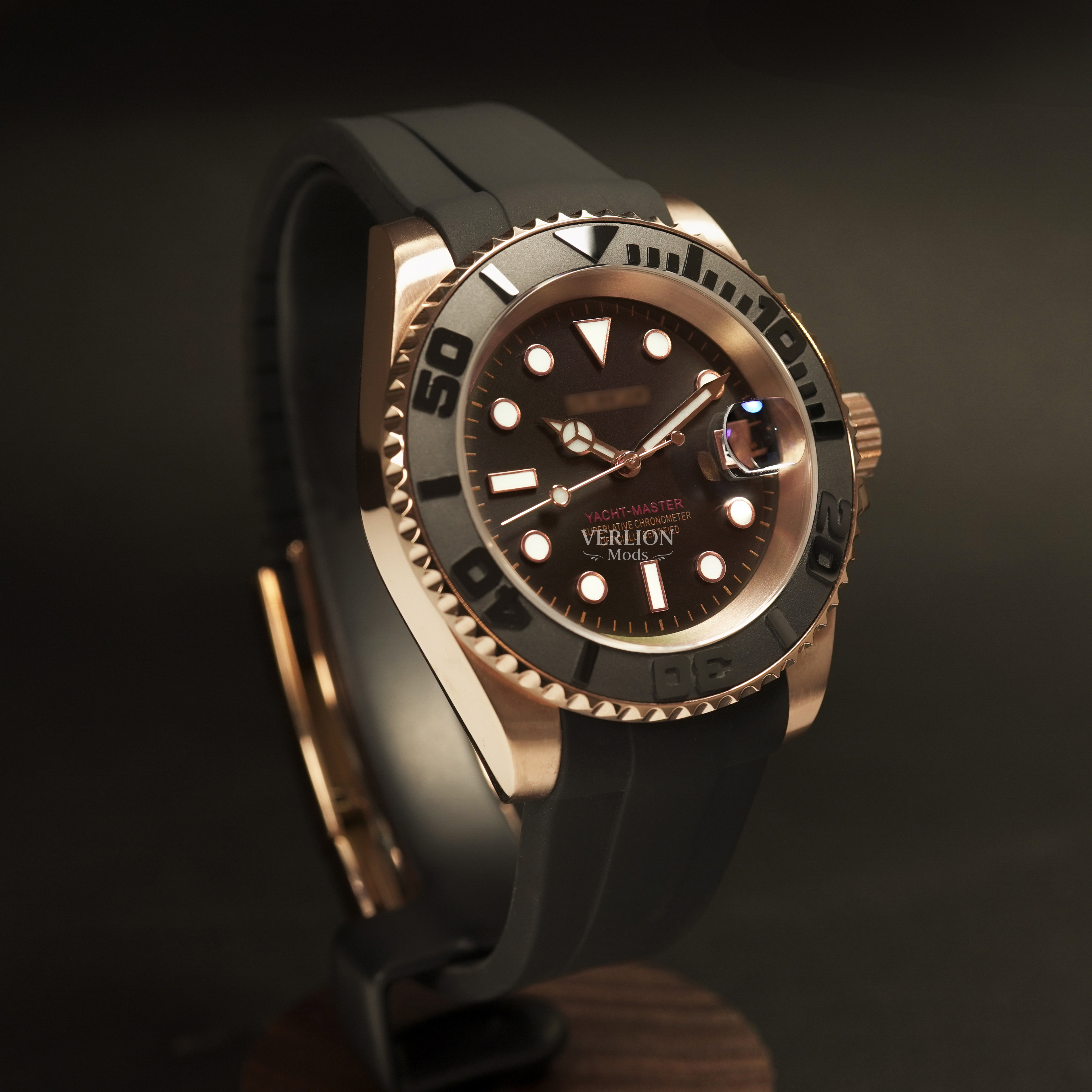 Yacht Master V2 Or rose noir