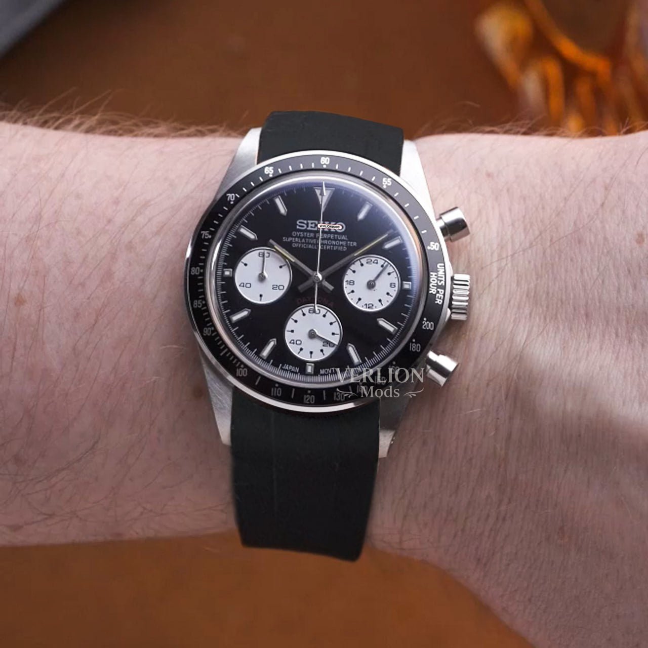Daytona Le mans 24 vintage 37mm - Black Rubber