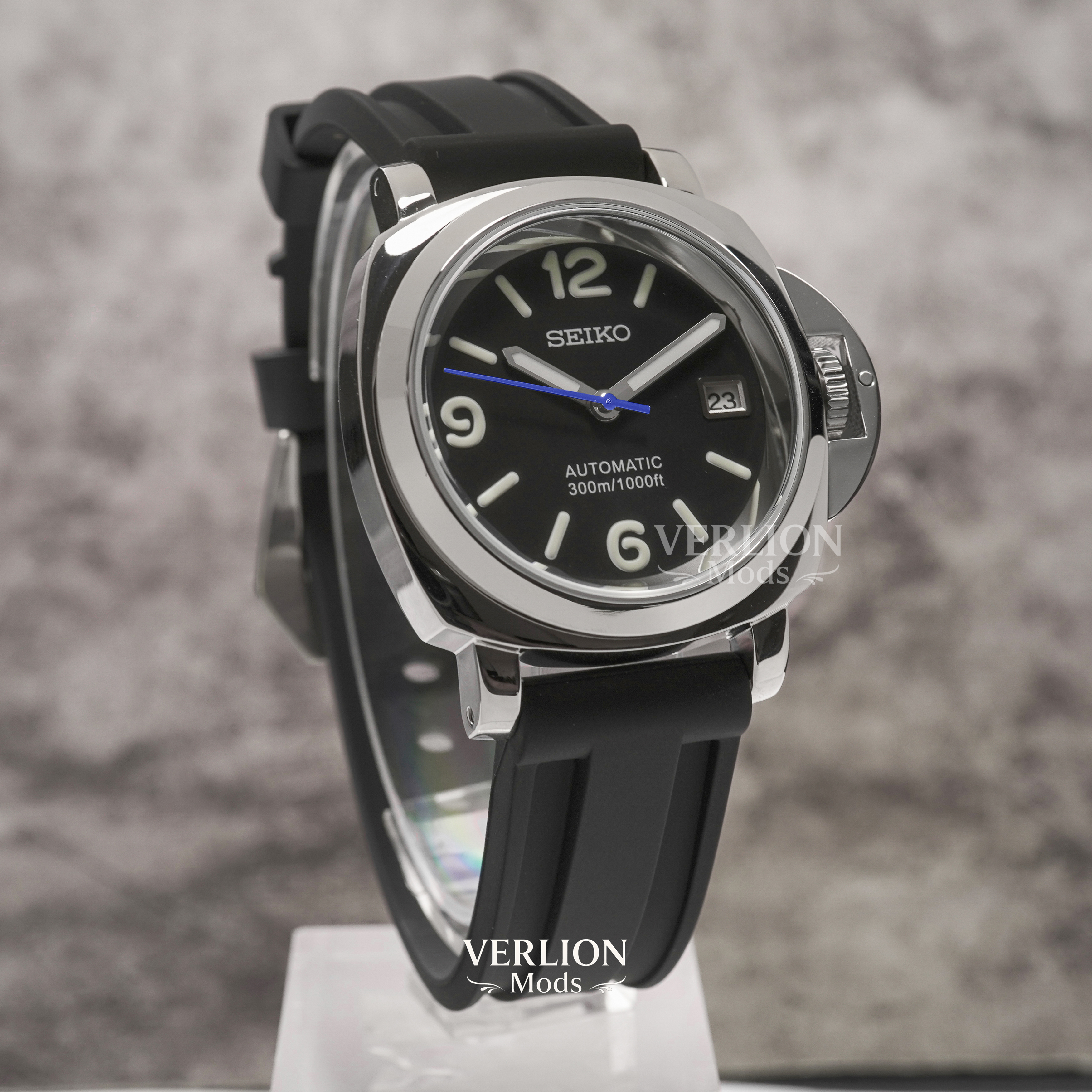 Black Panerai ( Blue hands ) - Mod Watch