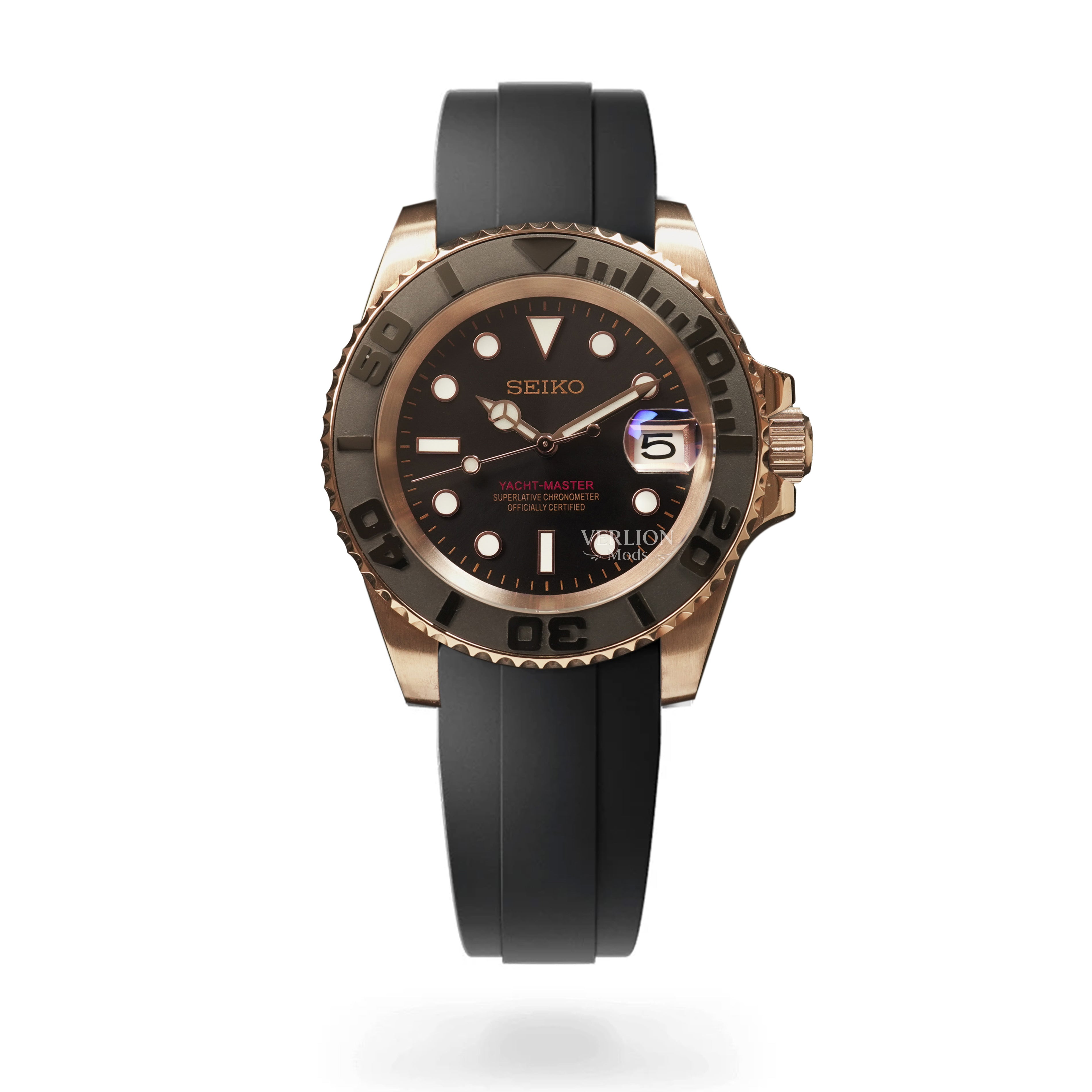 Black Rose Gold Yacht Master V2 – Mod Watch