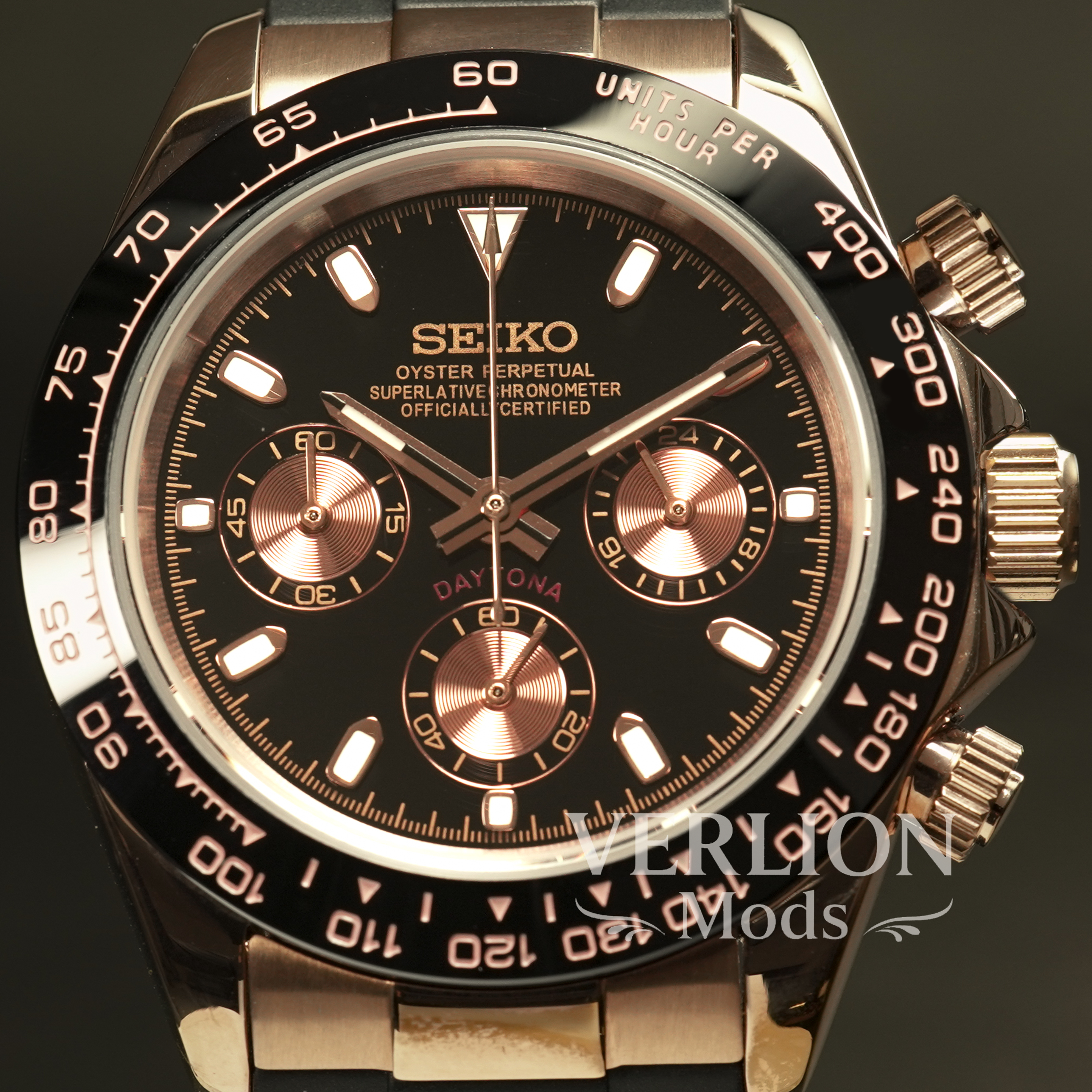 Black Daytona Rose Gold – Mod Watch