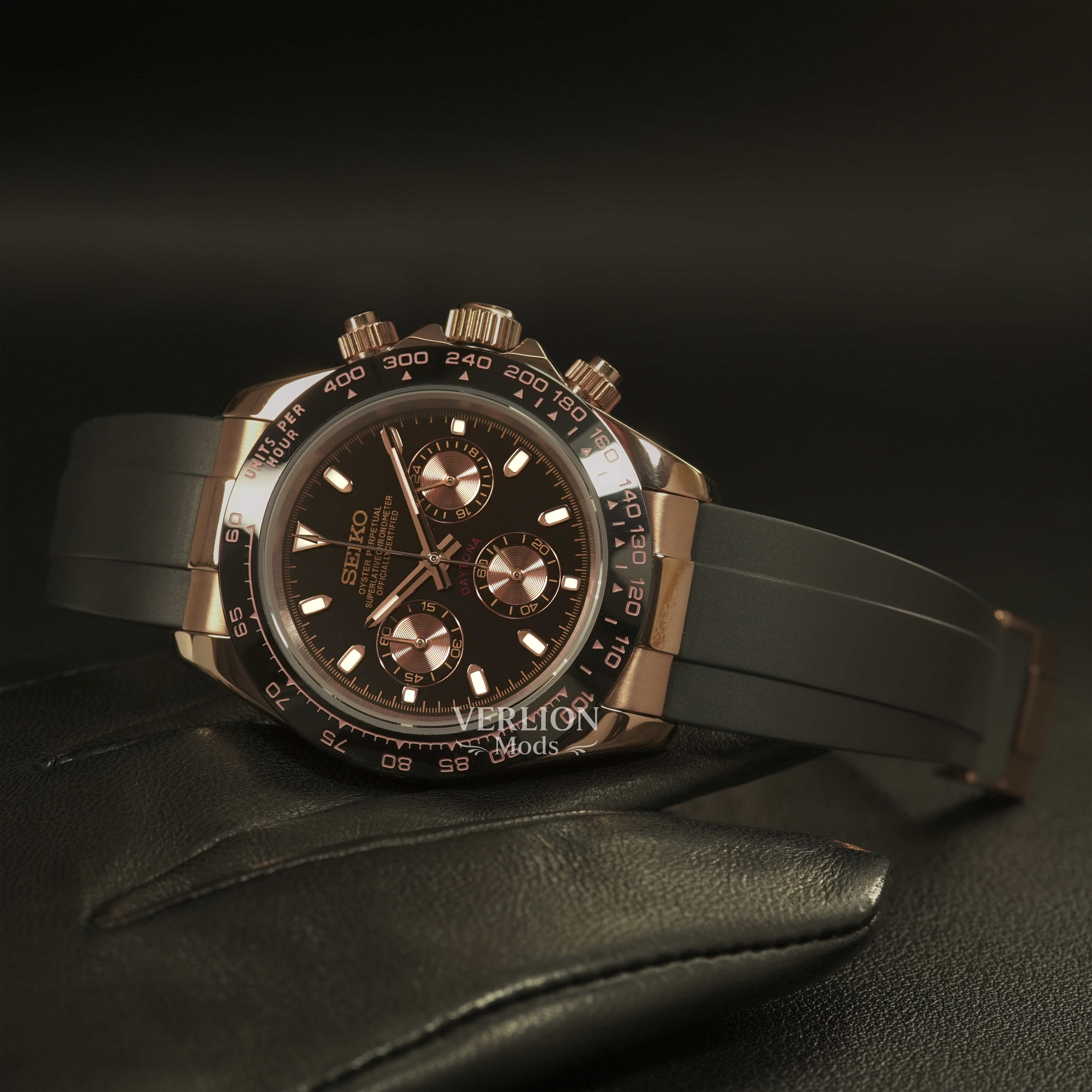 Black Daytona Rose Gold – Mod Watch