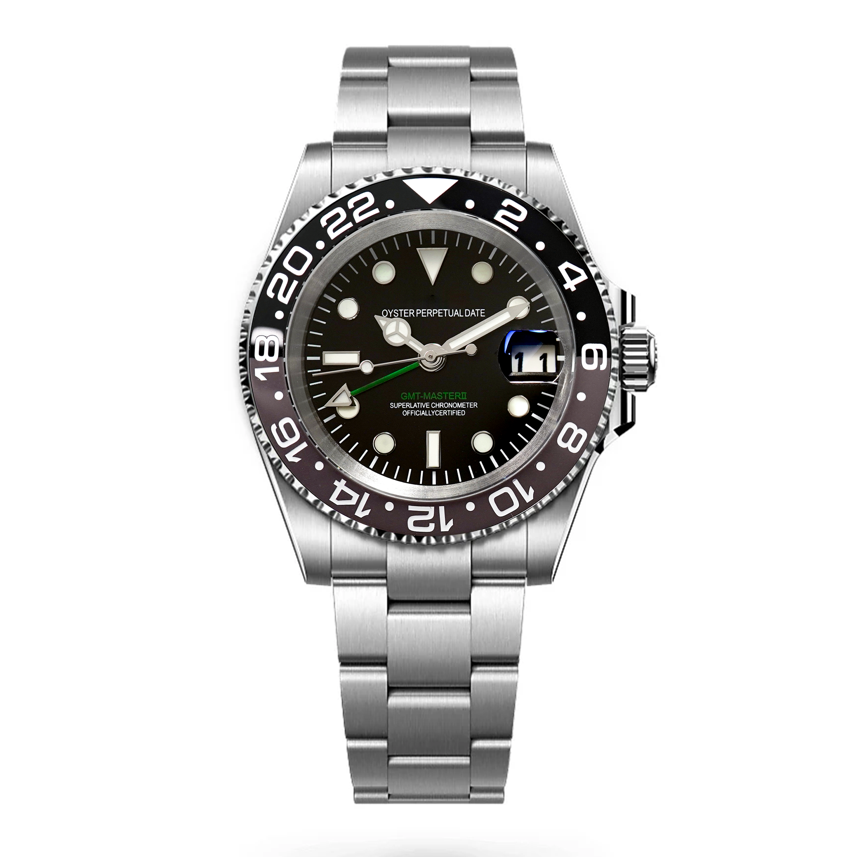 Midnight Blue Traveler GMT 40 automatic watch